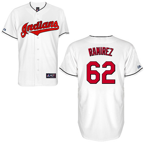 Jose Ramirez #62 Youth Baseball Jersey-Cleveland Indians Authentic Home White Cool Base MLB Jersey